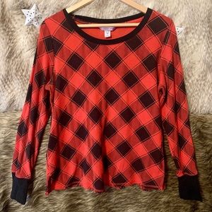 Victoria’s Secret Plaid Check Thermal Long Sleeve